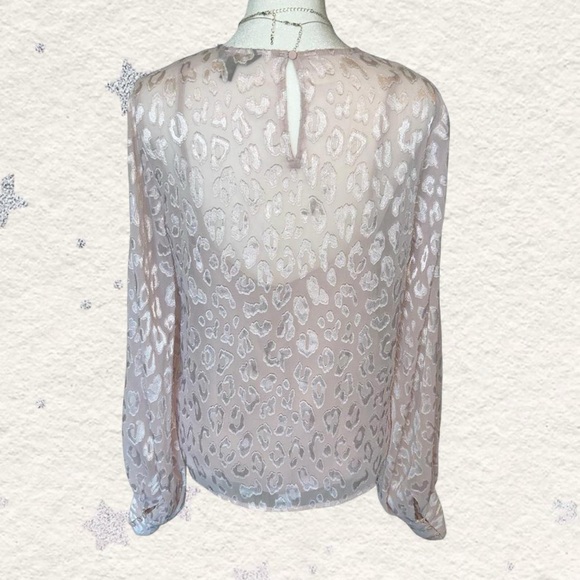 Express Pink Leopard Print Blouse XS - Picture 3 of 8